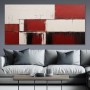 Abstrakte Komposition in Rot und Weiß