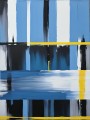 Abstrakte Komposition in Blau und Gelb