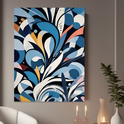 Abstrakte Blätter in Blau