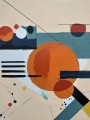 Abstrakte Geometrie in Orange und Blau