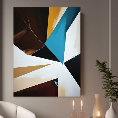 Geometrie in Türkis und Gold