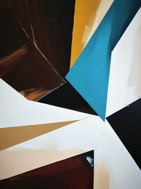 Geometrie in Türkis und Gold