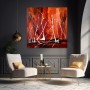 Abstrakte Linien in Rot und Orange