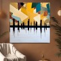 Abstrakte Skyline in warmen Farben