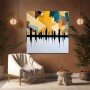 Abstrakte Skyline in warmen Farben