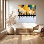 Abstrakte Skyline in warmen Farben