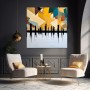 Abstrakte Skyline in warmen Farben