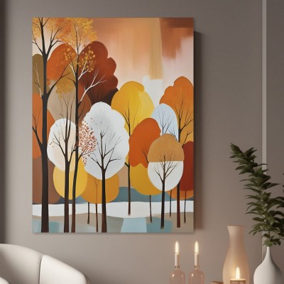 Herbstwald in warmen Farben