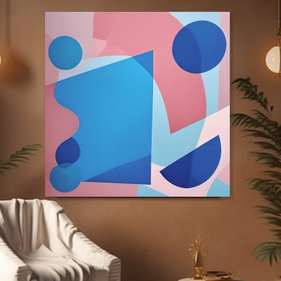 Pastell Geometrie in Blau und Rosa