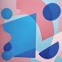 Pastell Geometrie in Blau und Rosa