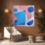Pastell Geometrie in Blau und Rosa