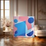 Pastell Geometrie in Blau und Rosa