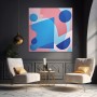 Pastell Geometrie in Blau und Rosa