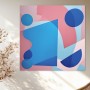 Pastell Geometrie in Blau und Rosa