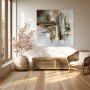 Abstrakte Metropole in Gold und Grau