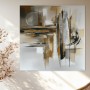 Abstrakte Metropole in Gold und Grau