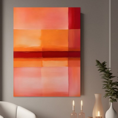 Warme Farbflächen in Orange und Rot