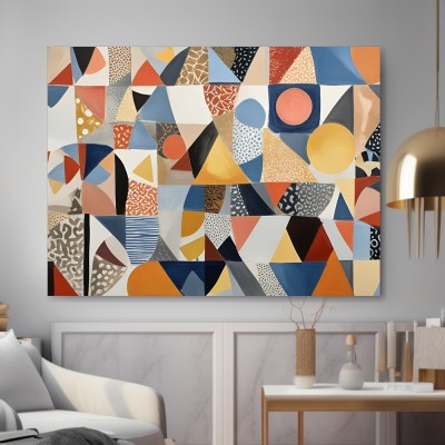 Geometrische Formen in warmen Farben