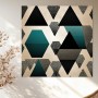 Geometrie in Petrol und Schwarz