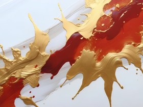 Goldene Farbdynamik in Rot