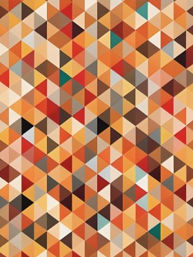 Geometrische Dreiecke in warmen Farben