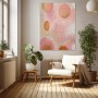 Rosé Goldene Punkte Abstrakt