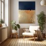 Abstrakte Küstenruhe in Blau und Sand