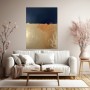 Abstrakte Küstenruhe in Blau und Sand