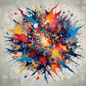 Farbenexplosion in Abstrakt