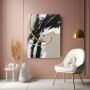 Abstrakte Eleganz in Schwarz und Gold