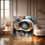 Abstrakte Kreise in Grau und Orange
