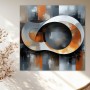 Abstrakte Kreise in Grau und Orange