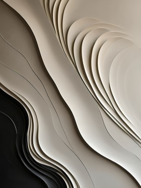 Elegante Wellen in Beige und Schwarz