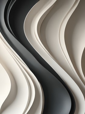 Elegante Wellen in Schwarz und Creme