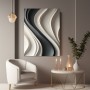 Elegante Wellen in Schwarz und Creme