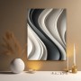 Elegante Wellen in Schwarz und Creme
