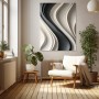Elegante Wellen in Schwarz und Creme