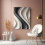 Elegante Wellen in Schwarz und Creme