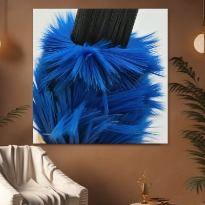 Blaue Pinselstruktur in Makro