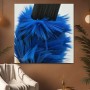 Blaue Pinselstruktur in Makro