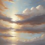 Wolkenhimmel im Abendlicht