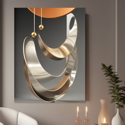 Elegante Metallformen in Gold