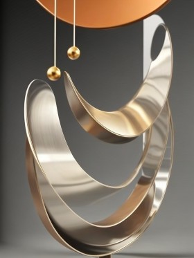 Elegante Metallformen in Gold