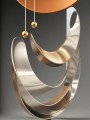 Elegante Metallformen in Gold