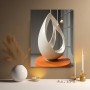 Elegante Skulptur in Creme