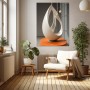 Elegante Skulptur in Creme