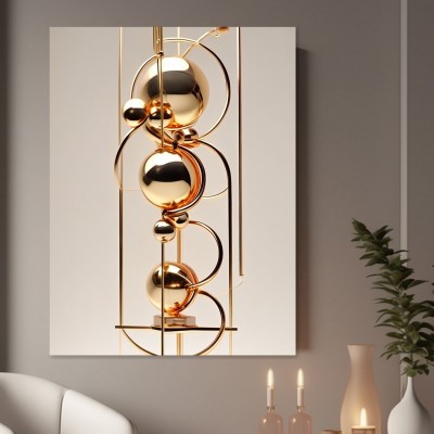 Goldene Sphären in eleganter Abstraktion