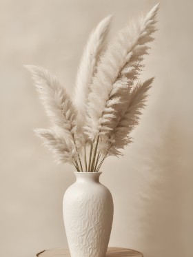 Pampasgras in weißer Vase