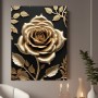 Goldene Rose auf Schwarz
