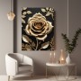 Goldene Rose auf Schwarz